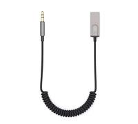 Wadakada Adaptateur Audio de Voiture Bluetooth 5.1 avec Récepteur de Musique sans AUX 3,5 Mm, Câble Dongle USB vers Jack 3,5 Mm, Transmetteur Récepteur sans Bluetooth pour Voiture