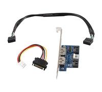 Wadakada Adaptateur de Port USB Esata de Puissance Double Port À 5V 12V Carte de Conversion D'Extension Connecter À 2,5 Pouces 3,5 Pouces Disque Dur