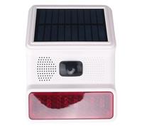 Wadakada Alarme Stroboscopique Solaire Sans, Lumière Sonore, Sirène D'Alarme Extérieure pour Système D'Alarme Wifi GSM 433 MHz pour, la Ferme