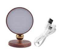 Wadakada Applique Murale LED Rechargeable Lampe de Chevet Murale avec Port USB 360 Rotation Boule MagnéTique LumièRe sans Bois de Sapelli