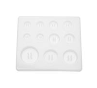 Wadakada Bricolage Silicone Moule RéSine Bouton à la Main RéSine Moule avec Trou Pendentif Bouton Argile ÉPoxy Pendentif pour Porte-CléS Fournitures
