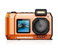 Wadakada Caméra Étanche D50 Double Écran Selfie Sports de Plein Air HD Plongée sous-Marine IP68 10 Mètres Étanche pour la Natation,A