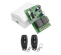 Wadakada Commutateur de Télécommande 433 MHz Relais Sans Module 2CH Transmetteur DC 5 V 12 V 24 V 30 V pour Lampe de Porte de Garage Facile à Utiliser