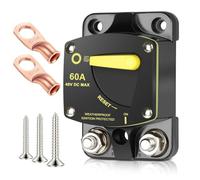 Wadakada Disjoncteur 60 A DC 12 V-48 V Fusible avec Interrupteur de Réinitialisation Manuelle pour Camping-Car, Voiture, Bateau, Moteur à la Traîne, Audio Stéréo
