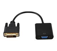 Wadakada DVI vers VGA Cable Adaptateur 1080P DVI-D vers VGA 24 Cable + 1 25 Broches DVI Male vers 15 Broches VGA convertisseur Video pour Affichage PC