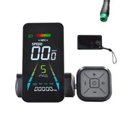 Wadakada E-Bike NFC Écran LCD Couleur Compteur Animé UART 24V/36V 48V/60V Compteur de Vitesse pour Trottinette Électrique 5PIN