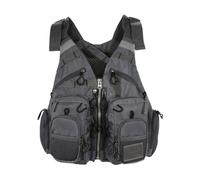 Wadakada Gilet de Sauvetage de Pêche Gilet de Sports de Plein Air Gilet Réglable de Natation à la Mouche Matériel de Pêche Deep Space Ash