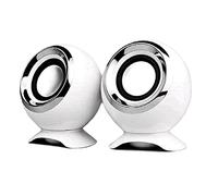 Wadakada Haut-Parleurs D'Ordinateur pour PC Haut-Parleurs D'Ordinateur Portable USB 3,5 Mm Filaire Lecture de Musique StéRéO HiFi avec Microphone pour Ordinateur Portable TablePC, Blanc