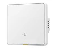 Wadakada Interrupteur Intelligent Tuya ZigBee 3.0 avec Bouton de Détection Radar de 6 Mètres, Contrôle Via Application, Blanc