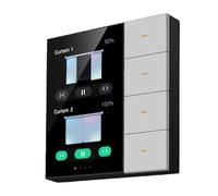 Wadakada Interrupteur Mural Intelligent 3,5 Pouces à Écran Tactile, 4 Groupes de Commutateurs, Capteur Radar de Scène à 8 Voies, Interrupteur de Gradation, Rideau Tuya Zigbee B