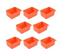 Wadakada Kit de 8 Bacs de Panneau Perforé Kit de Rangement de PièCes de Panneau Perforé Accessoires de Panneau Perforé Bacs D'éTabli pour Organiser le MatéRiel (Rouge)