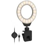 Wadakada Lampe LED Réglable pour Selfie avec Clip sur Ordinateur Portable pour Diffusion en Direct, Autodiffusion, Conférence, Chat