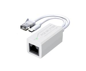 Wadakada pour Divers Appareils Électroniques Prennent en Charge 100 Mbps USB Type C PoE Splitter 48V à 5V pour la Transmission de Données de Mise en Réseau