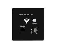 Wadakada Routeur WiFi 2.4Ghz 300Mbps avec Prise RJ45, Point D'Accès WiFi sans, Relais AP, Prise USB Intelligente, Panneau Encastré dans Le Mur