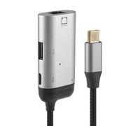 Wadakada Type-C vers Gigabit Ethernet Rj45 LAN PD Charge USB C Adaptateur de Convertisseur de Port de DonnéEs pour TV PC S20