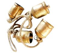 Wadakada Vache en Laiton Style Rustique Shabby Chic Simple en Métal Suspendu Décorations de Cloche de Vache Géante Réutilisable Facile à Utiliser