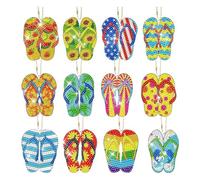 Wadakada Vent Spinner DIY Peinture Carillon à Vent Double Face Peinture Ornement Suspendu pour Jardin Wind Spinner Pantoufle 12 Pièces