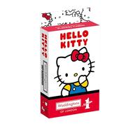 Waddingtons Number 1 Hello Kitty Play Fish, Slap Jack, Crazy Eights and Rummy, excellent compagnon de voyage, cadeaux et jouets pour garçons, filles et adultes, rose
