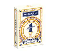Waddingtons Number 1 Jeu de Cartes à Jouer Americana, Jeu de Cartes Classique associé aux étoiles et Rayures, Jouer au Poker, rami, Solitaire ou Snap, Cadeau et Jouet pour garçons Filles et Adultes