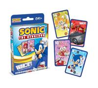 Waddingtons Number 1 Sonic the Hedgehog WHOT! Travel Card Game, play with Knuckles, Tails, Shadow, Doctor Eggman from the popular Sega video game, great gift for ages 5 plus, Bleu