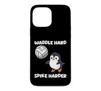 Waddle Hard Spike Harder, Joueur de Pingouins Amusant et Amoureux des Animaux Coque pour iPhone 13 Pro Max