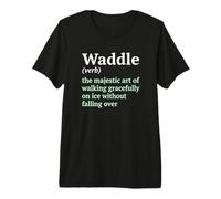 Waddle : l'art majestueux de Marcher sur la Glace pour Les Amoureux des Pingouins T-Shirt Haut de Gamme