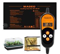 WADEO Tapis Chauffant Intelligent pour Semis et Serre - 53x25cm 50W - Thermostat Réglable avec Mémoire de Marche - Redémarrage Automatique - Chauffage Constant pour Plantes, Germination, Reptiles