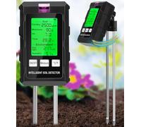 WADEO Testeur d'humidité du Sol, Appareil de Mesure du Sol 6 en 1, Détection de Température, du PH, l'humidité Ambiante, Nutriments, Lumière du Soleil, Adapté au Jardinage et Aux Plantes en Pot