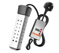 WADEO Thermoplongeur Électrique 2500W - Chauffe-Eau d'Immersion avec Minuterie, Contrôle Température et Arrêt Automatique - Acier Inoxydable