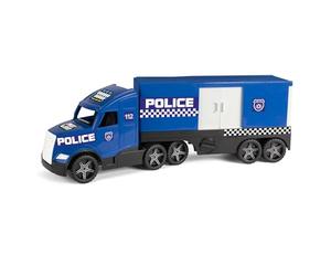 Wader 36201 - Magic Truck Véhicule d'intervention de la Police avec Porte latérale, Taille env. 79 cm, pour Enfants à partir de 3 Ans, Convient comme Cadeau pour Jeux créatifs