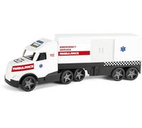 Wader 36211 - Magic Truck Véhicule d'intervention d'ambulance avec Porte latérale, Taille env. 79 cm, pour Enfants à partir de 3 Ans, Convient comme Cadeau pour des Jeux créatifs