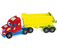 Wader 36309 - Magic Truck Benne basculante avec hayon, Taille env. 79 cm, pour Enfants à partir de 3 Ans, Convient comme Cadeau pour Jeux créatifs