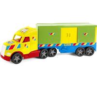 Wader 36311 - Magic Truck Véhicule Porte-conteneurs avec Porte latérale, Taille env. 79 cm, pour Enfants à partir de 3 Ans, Convient comme Cadeau pour Jeux créatifs