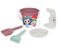 WADER 43240 - Jouets de Sable Replay avec Seau, Pelle, râteau, Tamis et Moulin à Sable, 5 pièces de Jouets de Plage en Plastique recyclé, dès 1 an