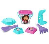 Wader 82142 - Gabbys Dollhouse Set de Jouets de Sable avec Seau de 2 L, Moulin à Sable, Tamis, Pelle, râteau et Deux moules à Sable, 7 pièces, pour Enfants à partir de 12 Mois, comme Cadeau