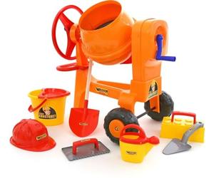 Wader Kit de Chantier mélangeur à béton avec Seau de maçon 8 pièces