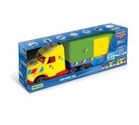 Wader Magic Truck Basic Container 36310 - Feux lumineux, caisse de chargement pivotante, portes latérales coulissantes et hayon arrière