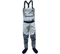 Waders Convertibles Ultralégers pour Hommes Imperméable Respirant Poitrine Taille Stockingfoot Wading Pantalon Pêche Chasse, Light gray9, XL