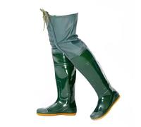 Waders Cuissardes en PVC pour Hommes Et Femmes, Semelle Épaisse en Tendon De Bœuf, Légères Et Imperméables, pour La Pêche Et La Chasse(40 EU)