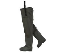 Waders Cuissardes Légères pour Hommes, Bottes De Chasse À La Pêche À La Mouche, Bottes De Cuissardes en PVC De 80 Cm De Haut avec Semelle Antidérapante(44 EU)