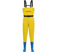 Waders Hip Waders en PVC pour Femmes avec des Bottes, Cuissardes De Poitrine Imperméables Légères pour La Pêche Et La Chasse, Antidérapantes Et Respirantes, Yellow, 5.5 UK