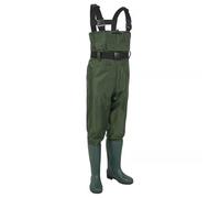 Waders Peche Homme Pantalon de pêche Wader, salopette avec bottes, ensemble for hommes et femmes adultes, longueur poitrine, chasse, transplantation riz, pantalon imperméable, costume(Green2,42)