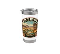 Wadi Howar Soudan Vintage Sahara Desert Travel Gobelet isotherme en acier inoxydable double paroi