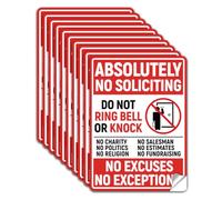 WADORN 10 pièce Autocollant de Panneau de Porte « Ne Pas Frapper », Étiquettes D'Avertissement Autocollantes Imperméables en PVC pour Maison Magasin L'Entreprise L'Intérieur L'Extérieur, 13x18cm