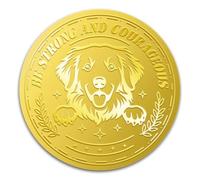 WADORN 100 Cachet D'Enveloppe en Relief Doré de Chien, 5cm Autocollants Ronds en Relief Certificats de Chiots Mignons Étiquettes pour Invitations de Mariage D'Anniversaire Enveloppes Fête