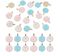 WADORN 18 Pièces Charmes Croix Émaillés Plats Ronds, 3 Couleurs Alliage Crucifix Pendentifs Charmes Chrétiens Bible Cadeau de Pâques pour Fabrication DIY Bracelet Collier Boucle d'Oreille Bijoux