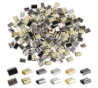 WADORN 180pcs Clip de Corde en Cuir, Pliez Sur les Extrémités du Cordon Ruban Caps Fin Pointe Attaches Chaîne Fin Fermoir 0.9-1cm Clip de Bijoux Connecteur