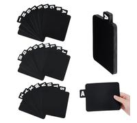 WADORN 26 pack de Séparateurs en Vinyle Noirs pour Rangement de Disques Index Alphabétique AZ Séparateurs D'Étagères pour Pochettes D'Album Bandes Dessinées Configuration DJ à Domicile Bibliothèque