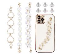 WADORN 3 styles de breloques pour téléphone portable avec chaîne à perles pour décoration de coque de téléphone