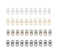 WADORN 4 Couleurs Connecteurs pivotants Loquet à double Extrémité, 40pcs Crochets à œil pivotant Longes pivotantes Porte-clés Connecteurs pour Porte-clés Fabrication d'accessoires, 1.9×0.9cm